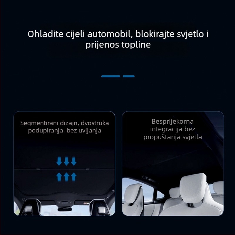 Auto sjenilo za Xiaomi SU7 – ledeno kristalni materijal, Snap-in ugradnja, krovni dio