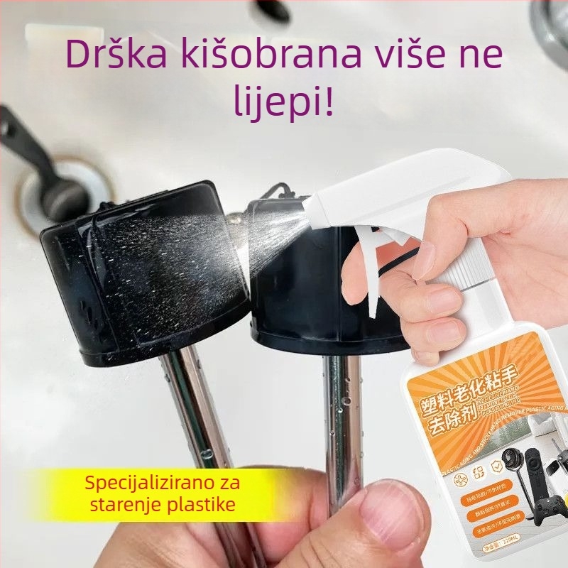 Odstranjivač ljepila iz plastike za starenje i sredstvo za čišćenje gumiranih ručki: ručka kišobrana, miš i tipkovnica
