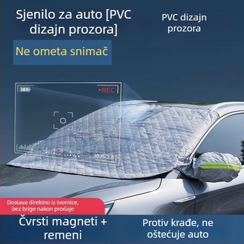 Auto sunčana zaštita za prednje staklo, debeli toplinski štit, univerzalna prilagodba, ugrađena instalacija