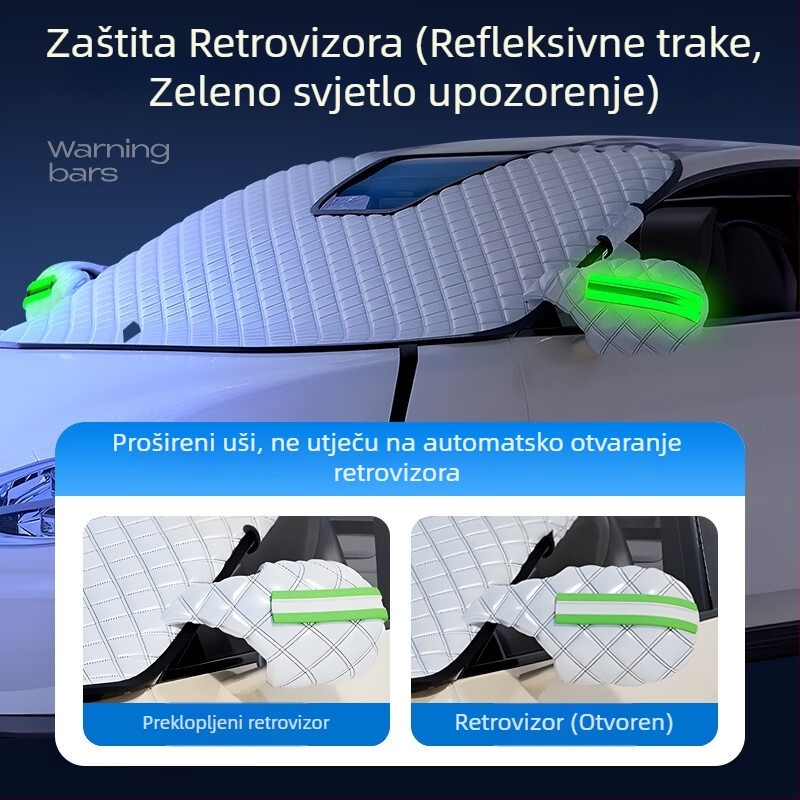 Auto sunčana zaštita za prednje staklo, debeli toplinski štit, univerzalna prilagodba, ugrađena instalacija