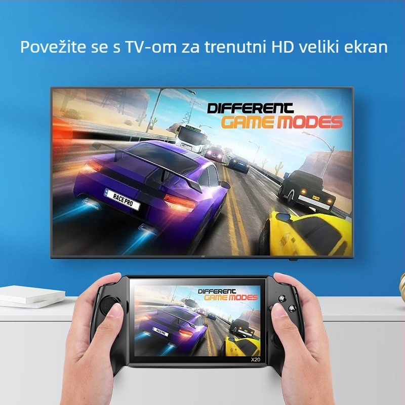 Xinyewang retro ručna konzola – PSP stil, 2 igrača, kompatibilnost s GBA/NES/FC, USB sučelje, MP4 player