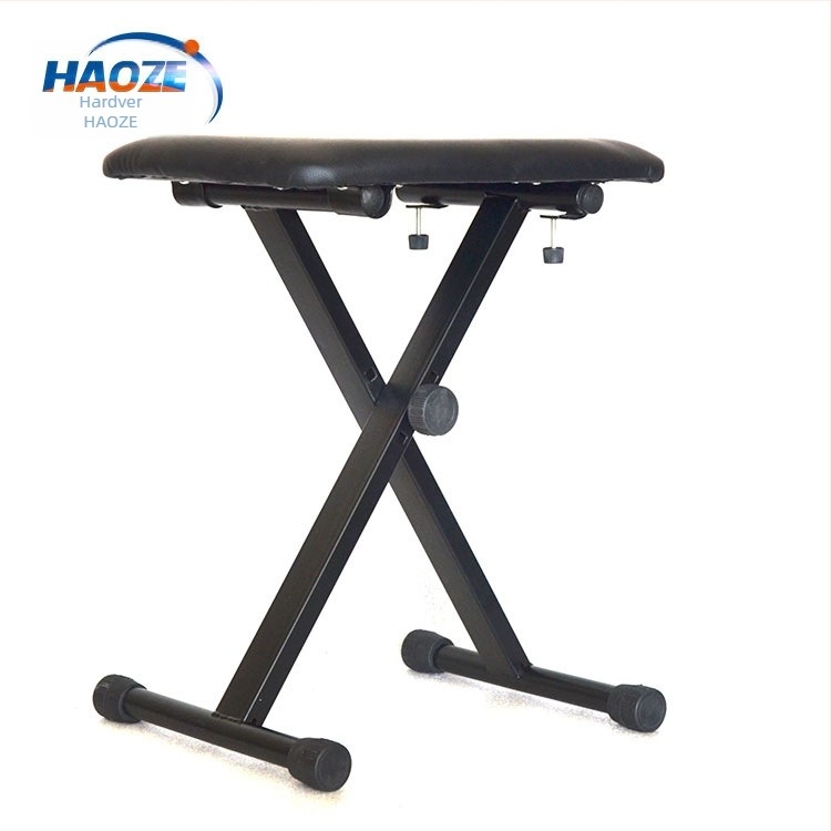 Music Companion Sklopiva stolica za okvir elektroničkog orgulja — metalna kožna konstrukcija, model Folding Chair