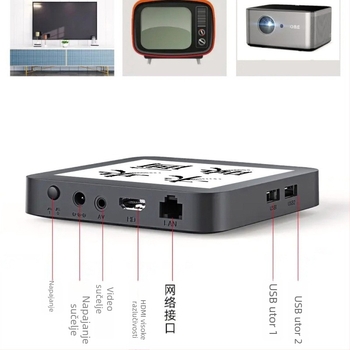 TV Box 4K s WiFi 5G, Bluetooth daljinski upravljač, model S905l3 (3840x2160, 128 MB RAM, HDMI/AV/USB/WiFi)