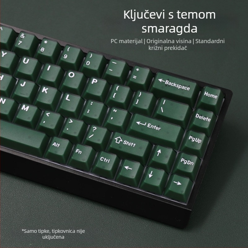 Pbts keycap s dvostrukim slojem graviranja, OEM visina, univerzalna kompatibilnost, ovlaštena privatna marka