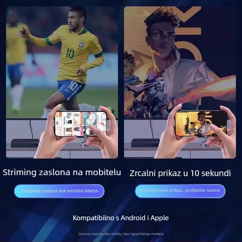 Android TV Box, 4K, osmojezgreni HiSilicon, 4GB flash, Android OS