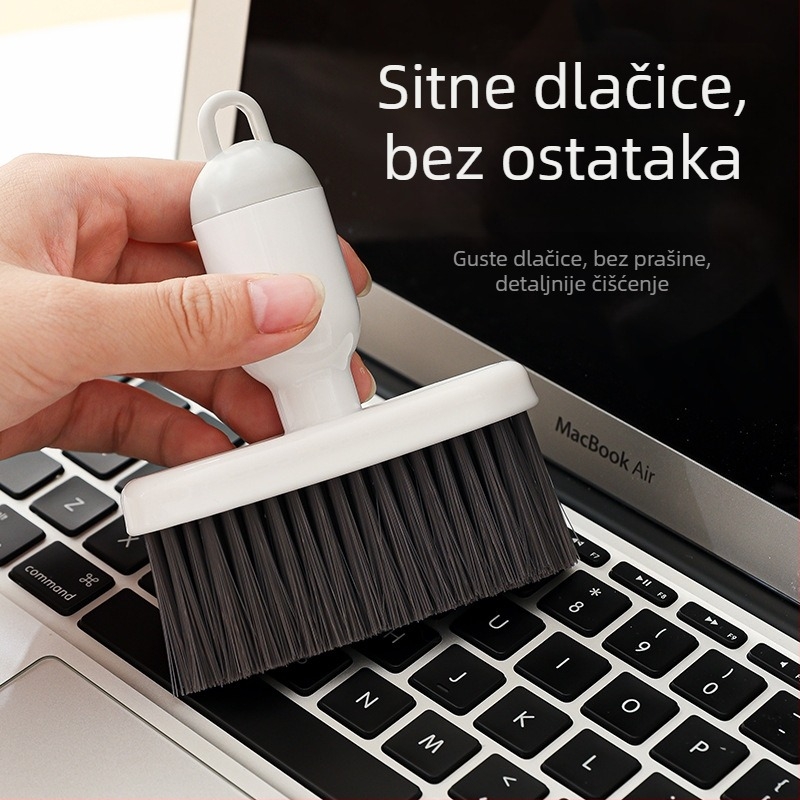 Četka za čišćenje pukotina — prijenosna, odvojiva, s četkom za tipkovnicu i prašinu za prag prozora s mekanim dlačicama