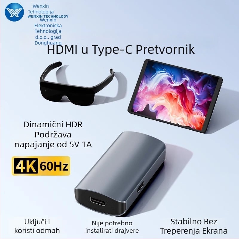 HDMI na Type-C adapter kartica, LT6711 čip, 480 Mbps, bakreno jezgro, model S4081-0119