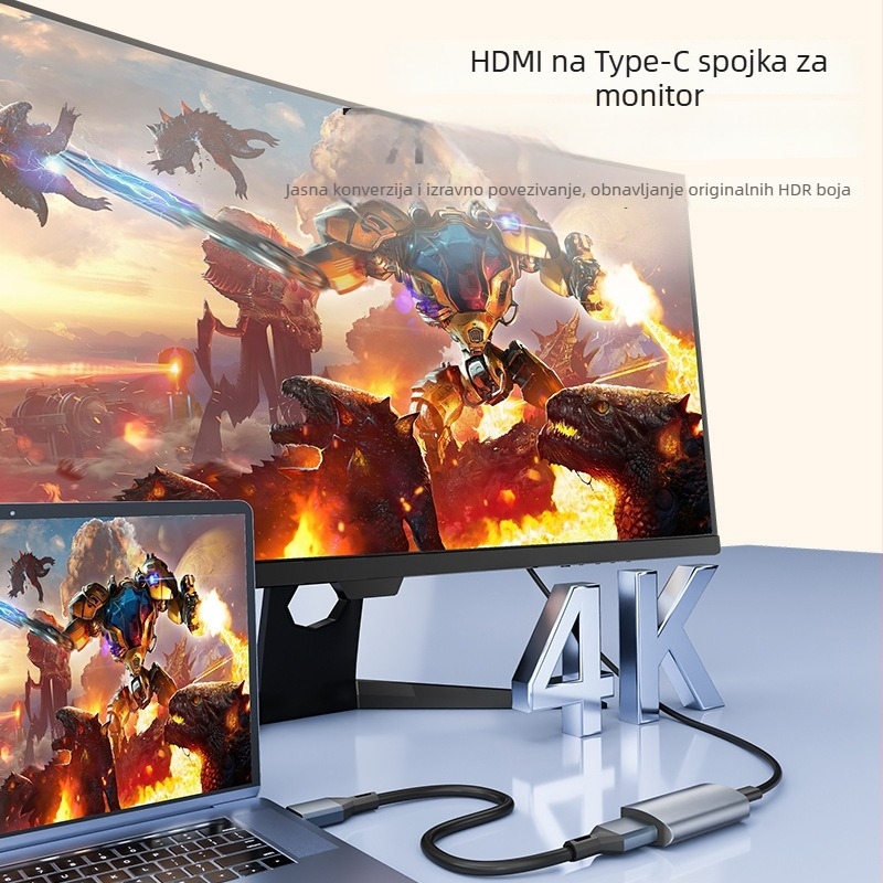 HDMI na Type-C adapter kartica, LT6711 čip, 480 Mbps, bakreno jezgro, model S4081-0119