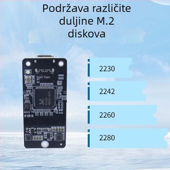 M.2 SSD adapter kartica s čipom 9220, USB 3.0 sučelje, 20 Gbps prijenos, model 9220-U128