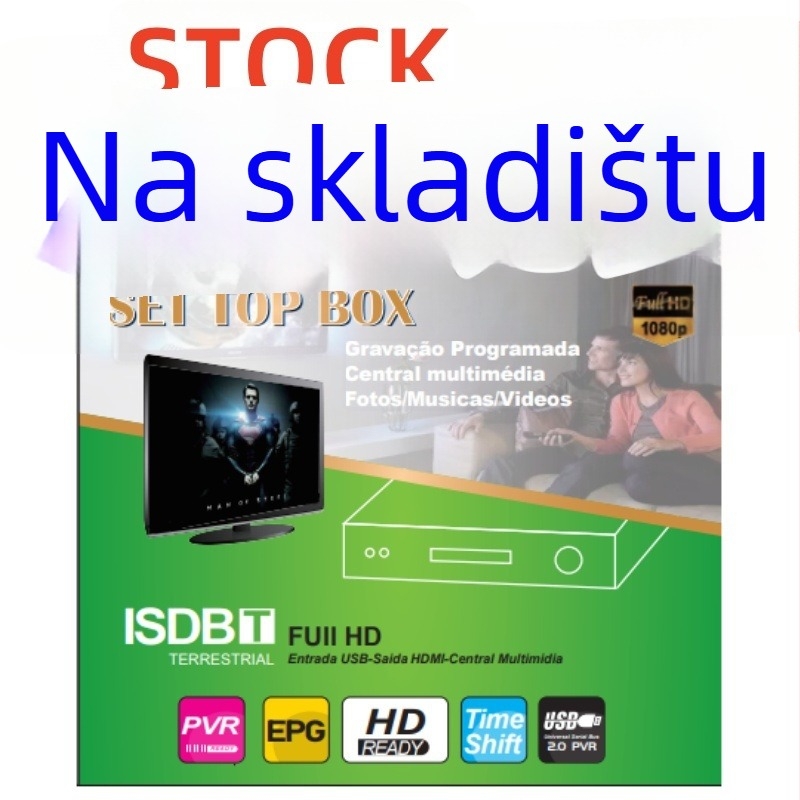 DVB-T2 ISDB-T set-top box, 1080p, 512MB RAM, ECOS OS, GX chipset, USB i Wi-Fi, AV izlazi