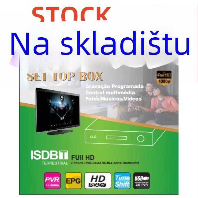 DVB-T2 ISDB-T set-top box, 1080p, 512MB RAM, ECOS OS, GX chipset, USB i Wi-Fi, AV izlazi
