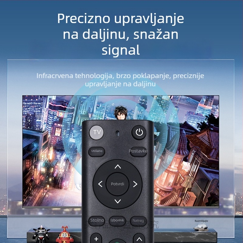 Daljinski upravljač za univerzalne set-top kutije, Rongsheng, model Telecommunications universal, domet 10 m