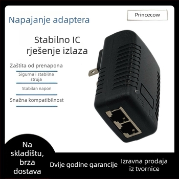 PoE mrežni napajajući adapter — višepolni izlazi 12V/15V/24V pri 1A i 48V pri 0,5A; za set-top kutije, mrežne prekidače i nadzorne kamere