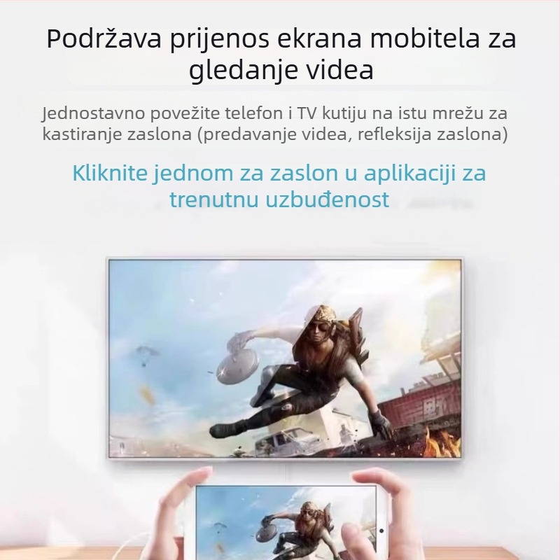 Internet TV set-top kutija za starije osobe, izlaz 4K, Android, Wi-Fi, Bluetooth daljinsko upravljanje, 8GB RAM