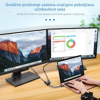 Type-C na HDMI ženski adapter kabel, 4K60Hz, PS176 čip, duljina 0,2 m