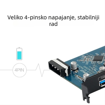 Orico PCI-E USB 3.0 proširna kartica s četiri porta PVU3-4P, VLI805