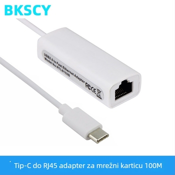 Type-C na RJ45 Ethernet adapter, 100 Mbps, uvođeni čip, MD1, duljina 0.15 m