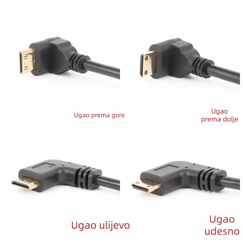 Mini HDMI na HDMI adapter kabel, Mini HDMI muški na HDMI ženski konektor, bakreno jezgro