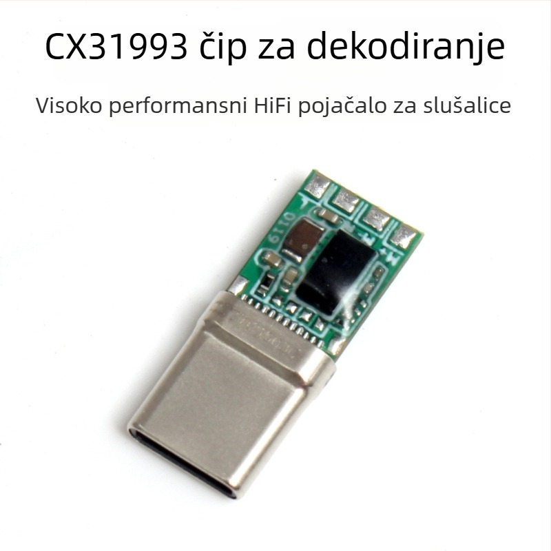 CX31993 čip adapter Type-C audio patch kabel DAC dekoder, bakreno jezgro, 384 kHz, DSD pojačalo za slušalice, hi-fi