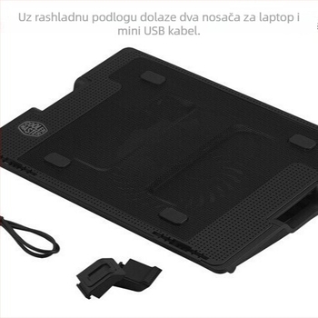 Chladić za notebook s 1 ventilatorom, model M25/NB339, plastična konstrukcija, za prijenosna računala, način hlađenja: ventilator