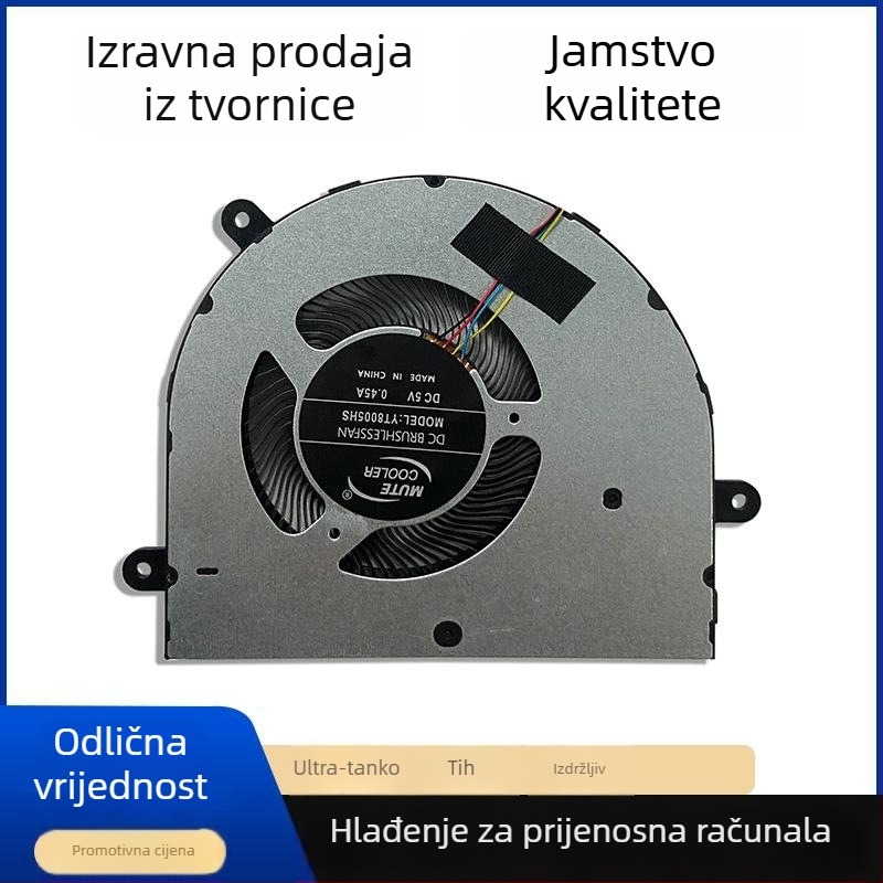 Chladič za laptop Wankang W8005, aluminij, s ventilatorom