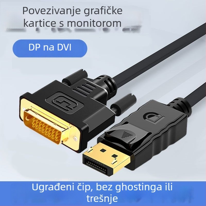 DP-DVI adapter kabel, DP-DVI model, DVI sučelje