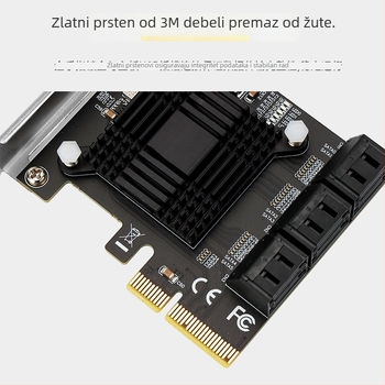 Šestportna PCIe x4 SATA 3.0 kartica za proširenje s ASM1166 kontrolerom