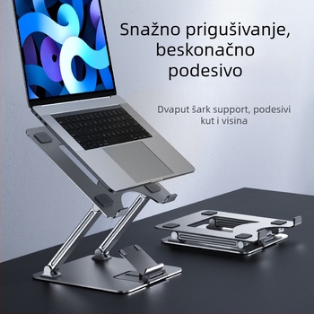 GRMAME aluminijska legura nosač hlađenja za prijenosno računalo, model A3A4, opća kompatibilnost, težina 1257–1319 g