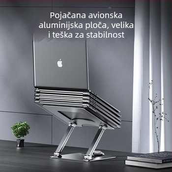 GRMAME aluminijska legura nosač hlađenja za prijenosno računalo, model A3A4, opća kompatibilnost, težina 1257–1319 g