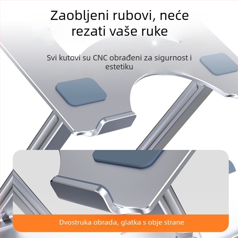 GRMAME aluminijska legura nosač hlađenja za prijenosno računalo, model A3A4, opća kompatibilnost, težina 1257–1319 g