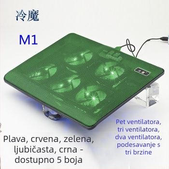 M1 basis za hlađenje prijenosnika, 5-ventilatorska konfiguracija, zračno hlađenje, plastična konstrukcija