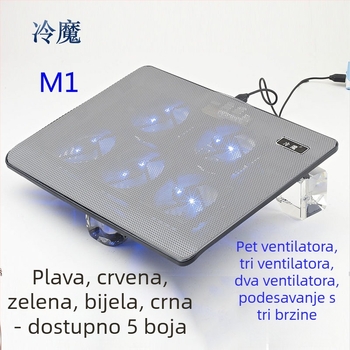 M1 basis za hlađenje prijenosnika, 5-ventilatorska konfiguracija, zračno hlađenje, plastična konstrukcija