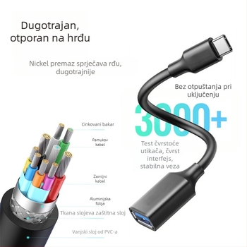 Type-C na USB 3.0 OTG adapter kabel, OTG sučelje, brzina prijenosa 5 Gbps, model U304