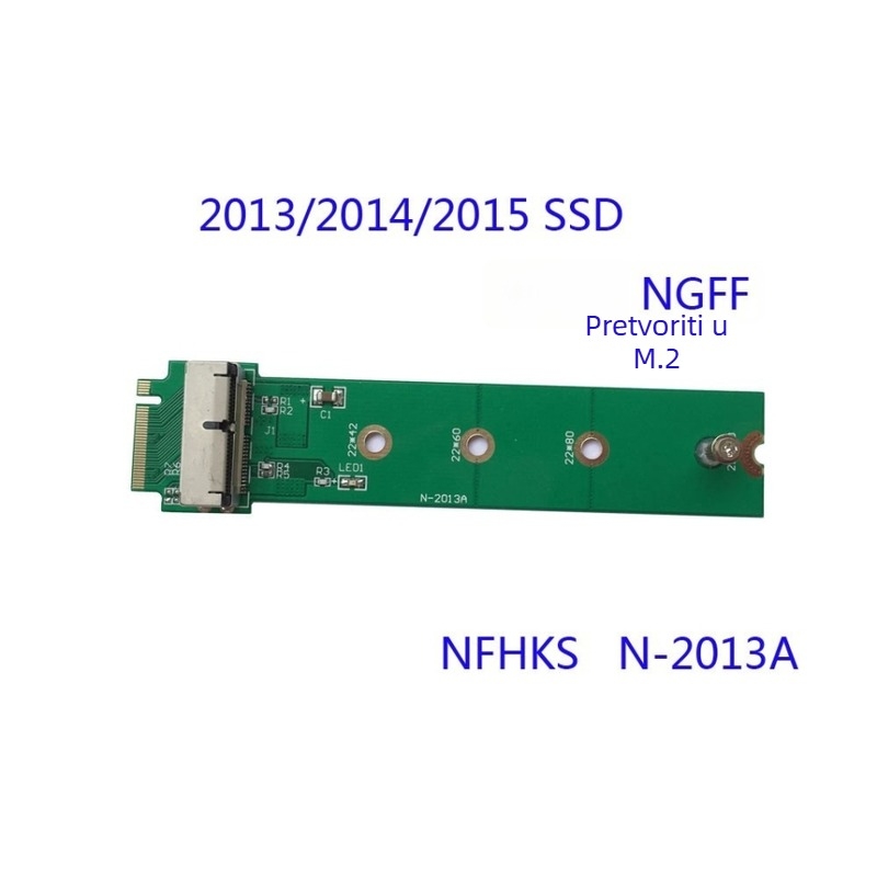 M2 adapter kartica za SSD na M.2, model M2, izlaz 2023, jednostrani izlaz