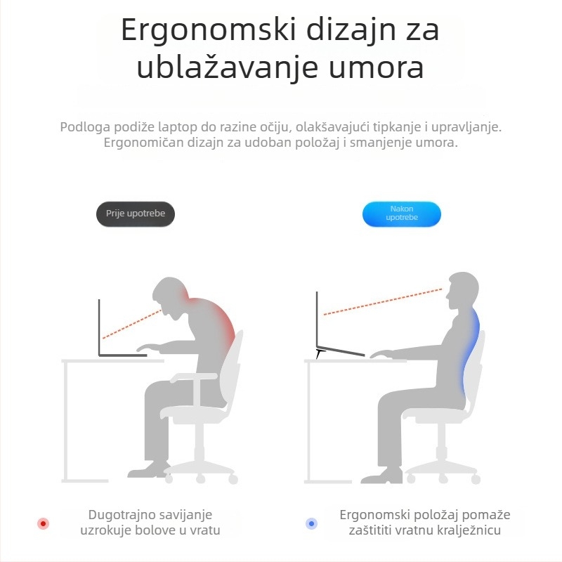 Sklopivi stalak za laptop, 24 g, paket od 2