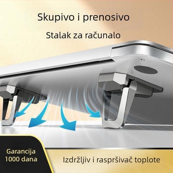 Držač za laptop – prijenosni, univerzalni, stolnog tipa podrška, model M01, plast, težina 0,1 kg