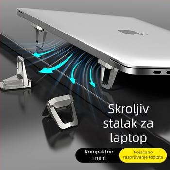 Držač za laptop – prijenosni, univerzalni, stolnog tipa podrška, model M01, plast, težina 0,1 kg
