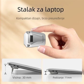 Držač za laptop – prijenosni, univerzalni, stolnog tipa podrška, model M01, plast, težina 0,1 kg