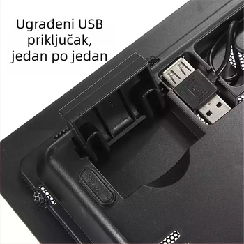 Chladič za prijenosno računalo N191 — zračno hlađenje, 1 ventilator, ABS, kompatibilan s notebookom, ultrabookom, PlayBook