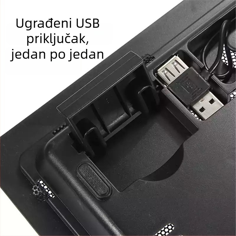 Chladič za prijenosno računalo N191 — zračno hlađenje, 1 ventilator, ABS, kompatibilan s notebookom, ultrabookom, PlayBook