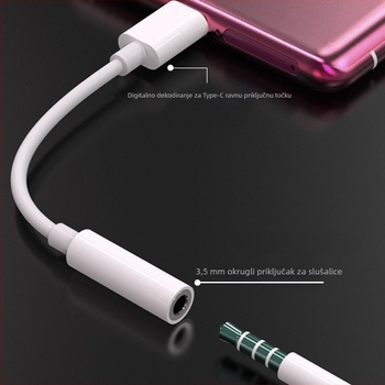 Yichuang Y01 Type-C audio dekodirajući adaptor kabel za Apple uređaje, zvučna kartica za prijenos uživo