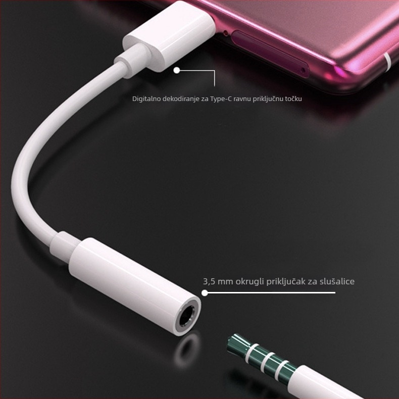 Yichuang Y01 Type-C audio dekodirajući adaptor kabel za Apple uređaje, zvučna kartica za prijenos uživo