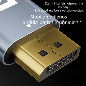 Type-C na DP pleteni kabel za 8K60Hz projekciju zaslona, duljina 0,2 m, bakreno jezgro, Cs5563 čip