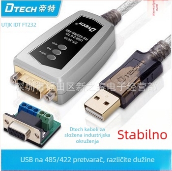 Det USB na serijski pretvarač RS-485/RS-422, 9-pinski serijski priključak, USB sučelje, duljina kabela 0,5 m, model 5019
