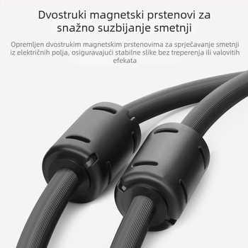 VGA kabel 3+9 muško-muški, video kabel za računalo/TV/monitor, duljina 1,5 m