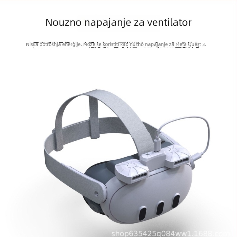 X3 maska za protok zraka za VR headset Meta Quest 3, magnetska montaža, protiv propuštanja svjetla, dvostruki način