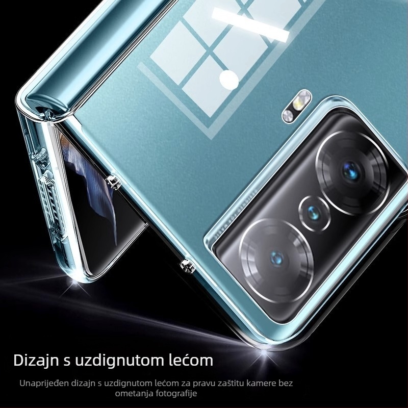 Prozirno ultra-tanki tvrdi kućište za Honor Magic V6, potpuno pokrivanje, zaštita od pada, za sklopni zaslon, s završnom površinom ogledala