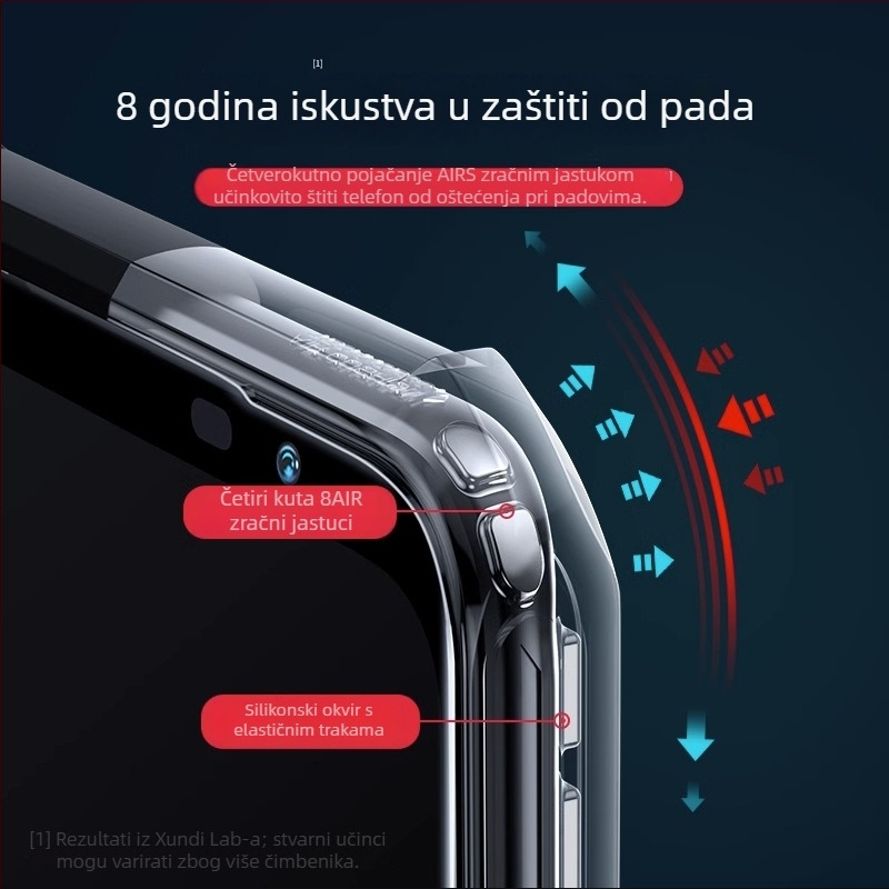 Xundi TPU+PC futrola za Asus ROG9PRO – prozirna puna zaštita, mekani stražnji poklopac