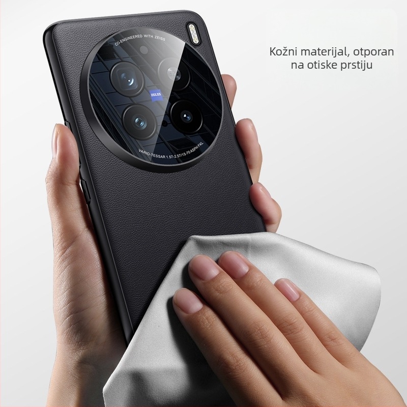 Futrola za Honor Magic8 Pro, potpuno prekrivanje umjetne kože PU+TPU, metalni prsten za objektiv i zaštita od pada