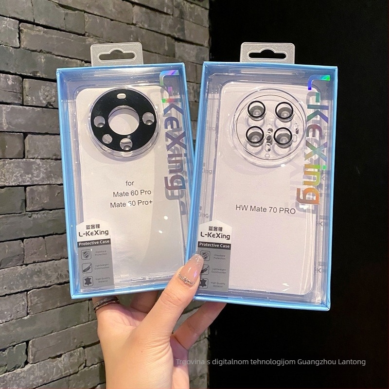 Huawei P80 prozirna PC tvrda futrola s integriranom zaštitom objektiva; materijal PC; proizvodnja toplim pritiskanjem; protuklizna, odvod topline, otporna na habanje, otpornost na padove, otpornost na otiske prstiju
